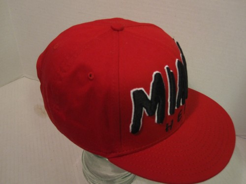 Miami Heat New Era NBA Hardwood Classics Snapback Hat Red Black Big Script EUC - Picture 6 of 6