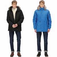 Regatta Mens Salinger III Waterproof Insulated Faux Fur Hooded Parka Jacket Coat