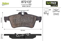 Bremsbelagsatz Scheibenbremse Hinten Valeo 872137 FÜR Ford BremsbelÄGe Belagsatz