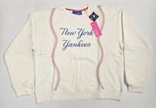 Terez x MLB New York Yankees Baseball Stitch Crew Neck - Women's Size Large