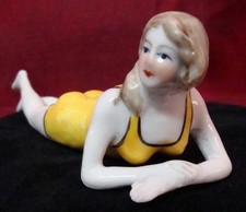 Figurine Baigneuse Pin-up Sexy Style Art Deco-allemand Style Art Nouveau Porcela