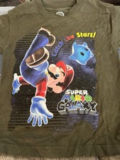 Nintendo Super Mario Galaxy Graphic T Shirt Youth SZ S 4/5 Catch The Stars2008