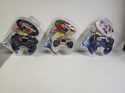 Toy Quest Electronic Handheld Basketball, Football & Hockey Video Game Lot Of 3