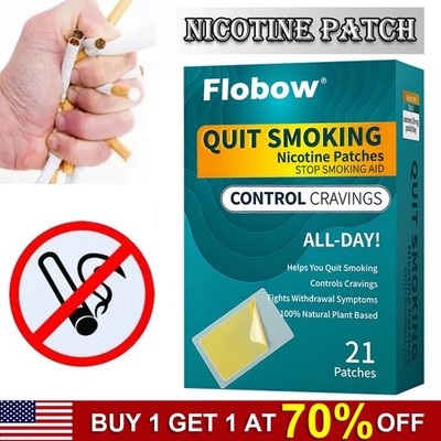 do nicotine patches have tobacco Flobow Quit Smoking Nicotine Patches, 21mg Step 1 Stop Smoking Aids Patches  21X