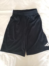 Boys Small 9  Black Adidas Shorts