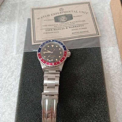 新品未使用！WMT  MARINE PEPSI BEZEL Rare) WMT Royal Marine Pepsi Pilot Bezel 369 Keypad from Japan | eBay