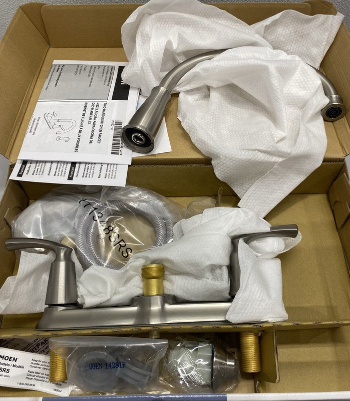 Moen Bexley 2-Handle Lever Stainless Steel Kitchen Faucet 87403SRS