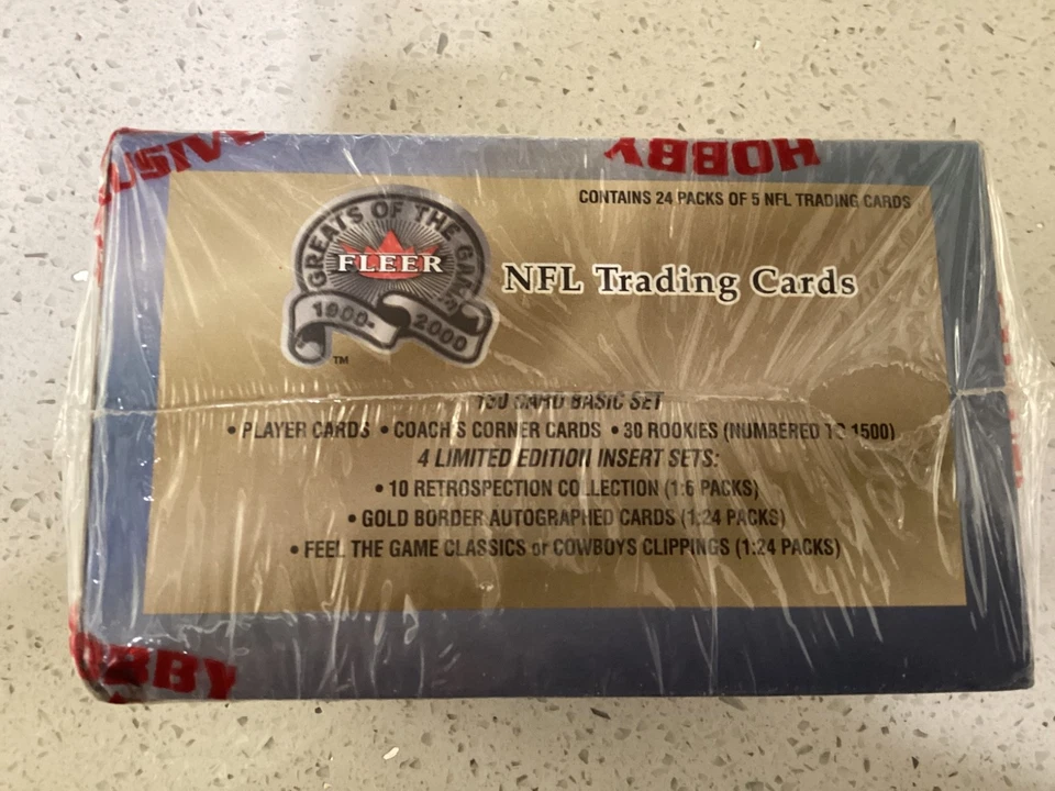 2000 Fleer Greats of the Game Football HOBBY Box GU Autographs - Image 4 of 4