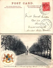 Gordon Schools Huntly Postcard with Crest ~ Pathway