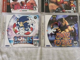 Sega Dreamcast Video Game Console Lot, Sonic Adventure, Dynamite Cop, Crazy Taxi