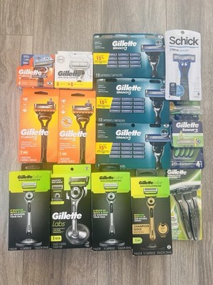 Brand New Men s Gillette/Schick Various Razor Blade And Refills Lot