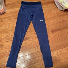 Mens Nike Pro Elite Team Running Long Tights Made in USA Blue AO8491-000 Size M