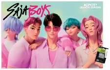 Netflix KPop Demon Hunters 2025 - Saja Boys Wall Poster with Push Pins, 34L...