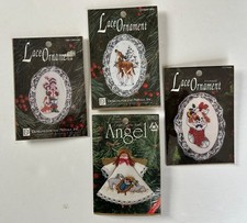 4 Vintage Designs for the Needle Xmas Ornament Counted Cross Stitch Kits  NISP