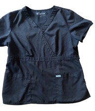 Greys Anatomy By Barco Womens Scrub Set Size XL Black V-Neck