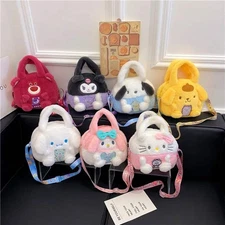 Kawaii Sanrio Plush Backpack – Kuromi, Melody, Cinnamoroll & Pochacco Anime Plus