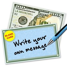 Blank - Write Your Own Message Fake Replica Hundred Dollar Bill Money Drop Cards