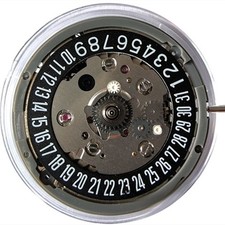 Genuine NH34 Automatic Mechanical GMT Movement Black Date Hacking Seconds Date 6