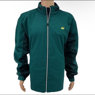 FootJoy Masters 2025 Men's Medium Green Windbreaker Jacket with Stowable Hoodie