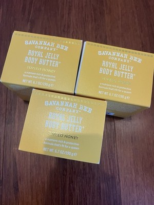 SAVANNAH BEE COMPANY Royal Jelly Body Butter Cream Tupelo Honey 6.7 Oz Lot Of 3