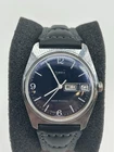 Vintage Timex 1980 Manual Wind Day-Date Blue Dial Men’s Watch Running