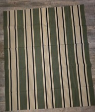 Green  Blue Cabana Stripe Lightweight Outdoor Fabric 45"W' x 56"L
