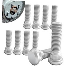 Wheel Studs, Lug Bolts, 49mm Long M12x1.5 Steel Lug Bolts, Car 10PCS