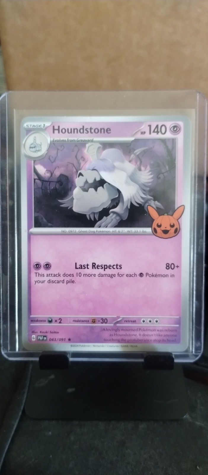 Pokemon TCG: Houndstone 43/91, 2024 Trick Or Trade