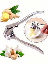 STAINLESS STEEL GARLIC CRUSHER SQUEEZER PRESS MASHER MINCER KITCHEN MANUAL TOOL