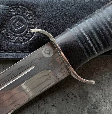 Handmade Zlastoust Knife  Sergey B aэи-107-тц  HRC 62-64 Leather Russian Knife