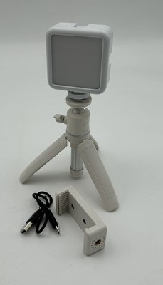 Rollei Comfort Desktop LED Set in weiß, Mini Stativ mit LED-Videolicht RGB.