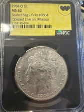 1904-O Morgan Dollar NGC MS62 “Opened Live On WHATNOT” #304/1000