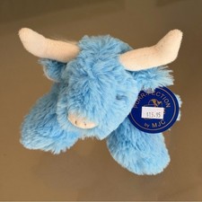 PURRFECTION by MJC 8" Blue Bull Plush Stuffed Animal Toy NWT 90s Vintage