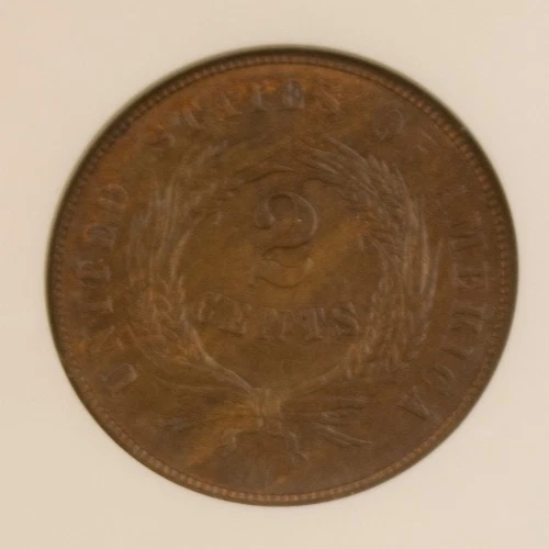 1869 Two Cent Piece NGC MS 63 BN Lot 3038 - Image 4 of 4