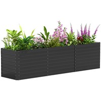 Hochbeet Blumenhochbeet WitterungsbestäNdig, Aus Verzinkter Stahl, FüR Terrasse