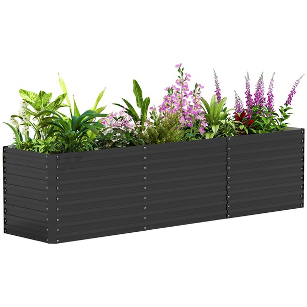 Hochbeet Blumenhochbeet WitterungsbestäNdig, Aus Verzinkter Stahl, FüR Terrasse-image