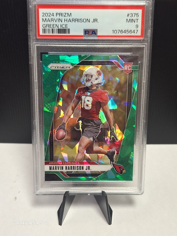 2024 Panini Prizm - Rookies Marvin Harrison Jr. #375 Green Ice Prizm (RC)