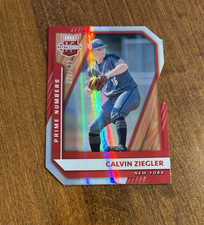 Calvin Ziegler 2021 Panini Elite Prime Numbers B Red Die Cut Mets Cyclones /133