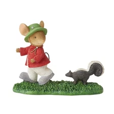 Enesco Tails with Heart Happy Camper Skunk Attack Mouse Mini Figurine 2.36 Inch