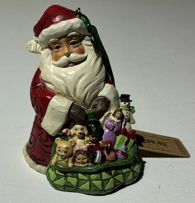 Jim Shore Santa with Toybag Worldwide Event Christmas Tree Ornament NWT 6010832