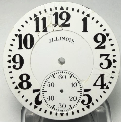 Antique Illinois Pocket Watch Dial ONLY 42.6mm Some chipping
