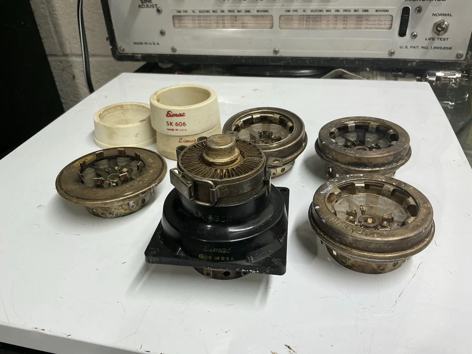 Lote Socket & Chimmey Eimac SK-636R, SK-600, SK-630, SK-606, Johnson 124-115 + Foto 3 de 4