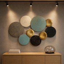 Metal Wall Decor Circles Modern Round Metal Wall Decoration Easy To Hang
