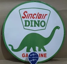 3 Sinclair Dino Gasoline porcelain Enamel Sign  30 x 30 Inches 1 Sided