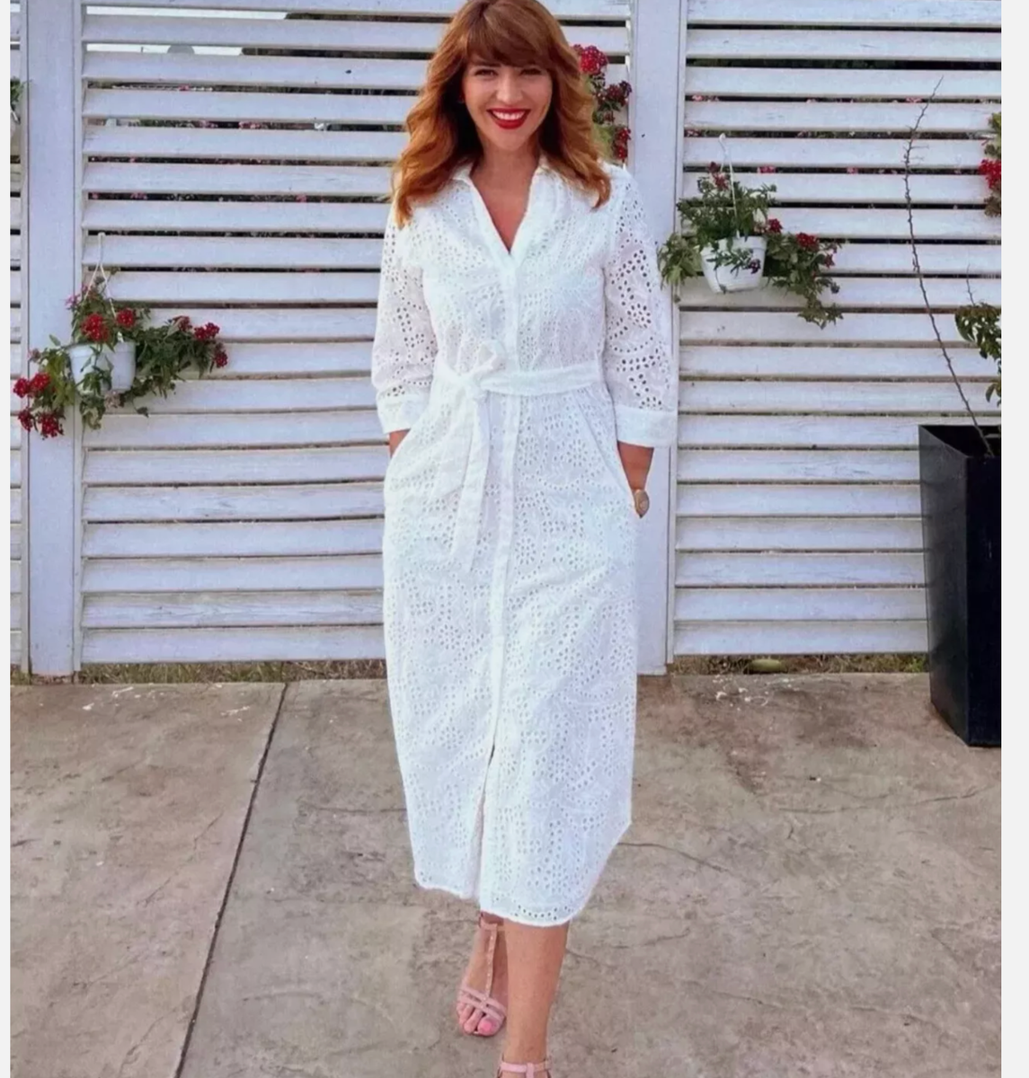 lucky　Embroidery Dress 36 ホワイト Lucky Embroidered Midi Dress Ivory/Lemon Online | Zimmermann