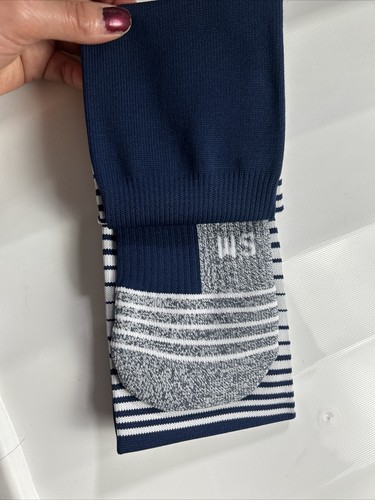 Adidas Soccer Team Speed Over the Calf Socks OTC Navy Blue White Size S YOUTH - Picture 5 of 7