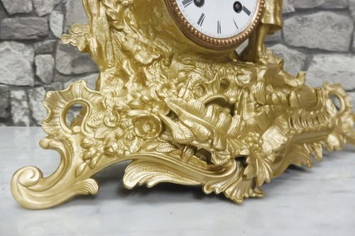 French Antique Bronze Mantel Clock Table Clock Desk Clock top condition - Picture 3 of 16