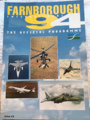 Farnborough International Flugpreis 1994 offizieller Leitfaden & Programm 