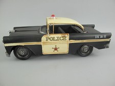 Polizei / Police Blechauto Retro Deko-Objekt Oldtimer Antik Eisen Modell Deko