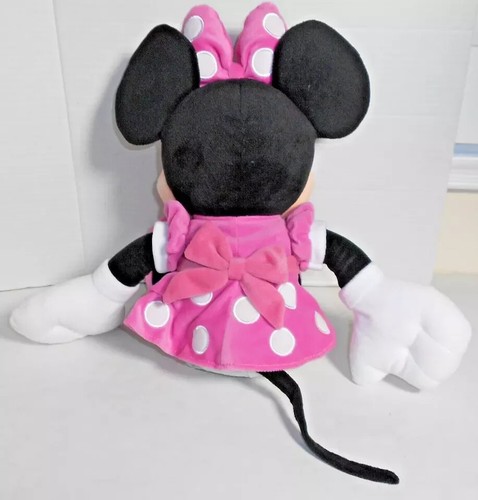 Disney Parks Minnie Mouse 18" Plush Pink Polka Dot Dress New - Picture 2 of 2